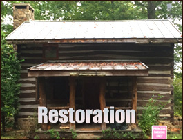 Historic Log Cabin Restoration  Pinehurst, Georgia